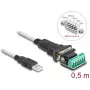 DeLOCK Adapter USB 2.0 Typ-A auf Seriell RS-422/485 Stecker 6-Pin-Klemmleiste 0,5 m