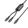 USB-C 2-in-1-Kabel Unitek C14146ABK01 1,8 m, USB-C auf USB-C, 100 W PD, schwarz