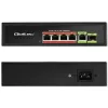 Ethernet PoE Switch QOLTEC 52296 — 4x RJ45 PoE-Ports, 1x RJ45 Uplink