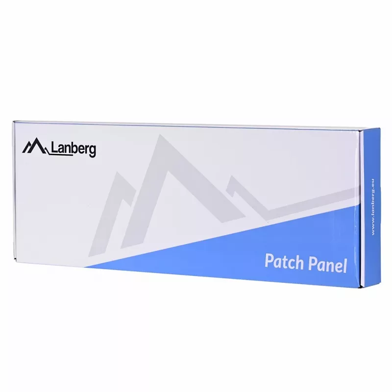 Patchpanel 1U LANBERG PPKS-1124-B, 24 Ports, 1U, ABS, schwarz, 482,6×44,5×154 mm