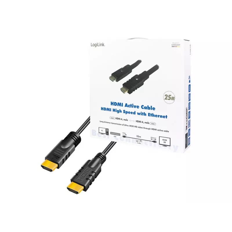 LogiLink CHA0025 HDMI-Kabel 25 m HDMI Typ A (Standard) Schwarz