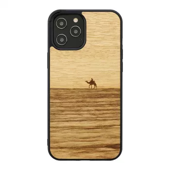 Handyhülle man and wood für iPhone 12 Pro Max Terra Schwarz — schützende Rückabdeckung