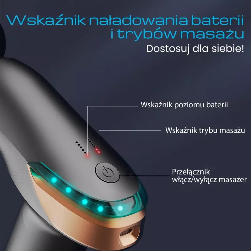 Massagepistole Extralink MSG-02-LITE 3200 U/min 6 Aufsätze