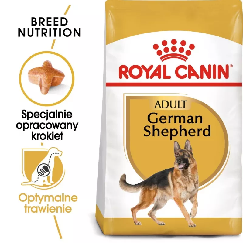Trockenfutter für Hunde Royal Canin German Shepherd Adult, 11 kg — große Rasse, Geflügel, 24 % Protein, 19 % Fett