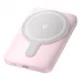Powerbank Vention FHSP0 5000 mAh mit kabelloser Ladefunktion, USB-C, 3 A Ausgang, Pink