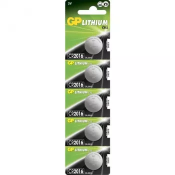 GP Batteries CR2016 Lithium-Zelle - Lithium - Knopf/Münze - 3 V (060.2016C5)