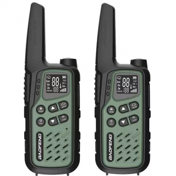 Handfunkgerät Baofeng BF-T25E — 16 Kanäle, 2×1400 mAh Li‑Ion, VOX, LCD, grün, 2er‑Set