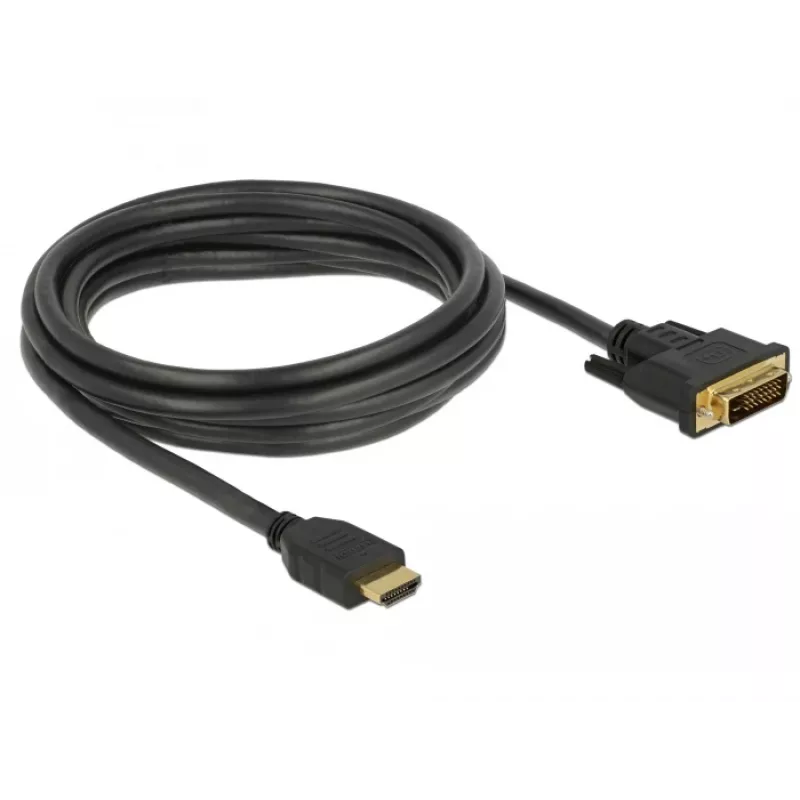 Videokabel-Adapter DeLOCK 85655 3m HDMI Typ A DVI Schwarz