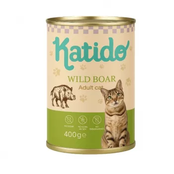 KATIDO Wildschwein - Nassfutter für Katzen - 400g