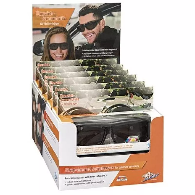 Sonnenbrille WEDO 271 48599 Oval, Wrap-around, Unisex, polarisierende Gläser, Überbrillen-Design