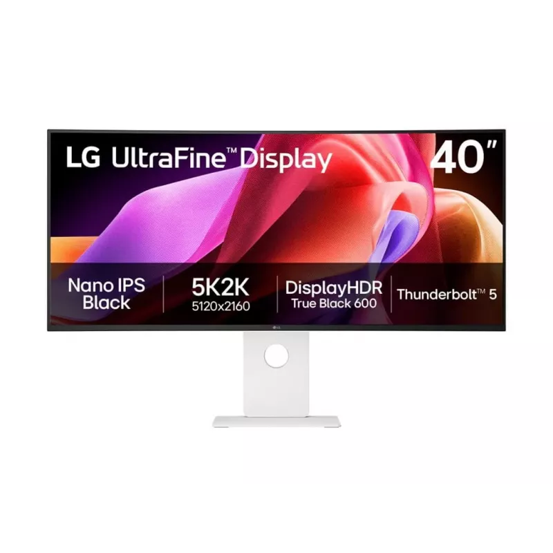 LG UltraWide 40WT95UF-W LED-Monitor 100,9 cm (40 Zoll), Weiß/Schwarz, 5K2K, Nano-IPS, Curved, Thunderbolt 5.0, KVM-Switch, Daisy Chain, 120 Hz Panel (40WT95UF-W.AEU)