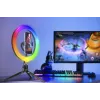 Ring-Lampe RGB 26 cm mit Stativ