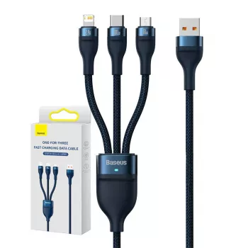 USB-Kabel Baseus CASS030003 1,2 m USB A USB-C/Micro-USB-A/Lightning Blau