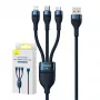 USB-Kabel Baseus CASS030003 1,2 m USB A USB-C/Micro-USB-A/Lightning Blau