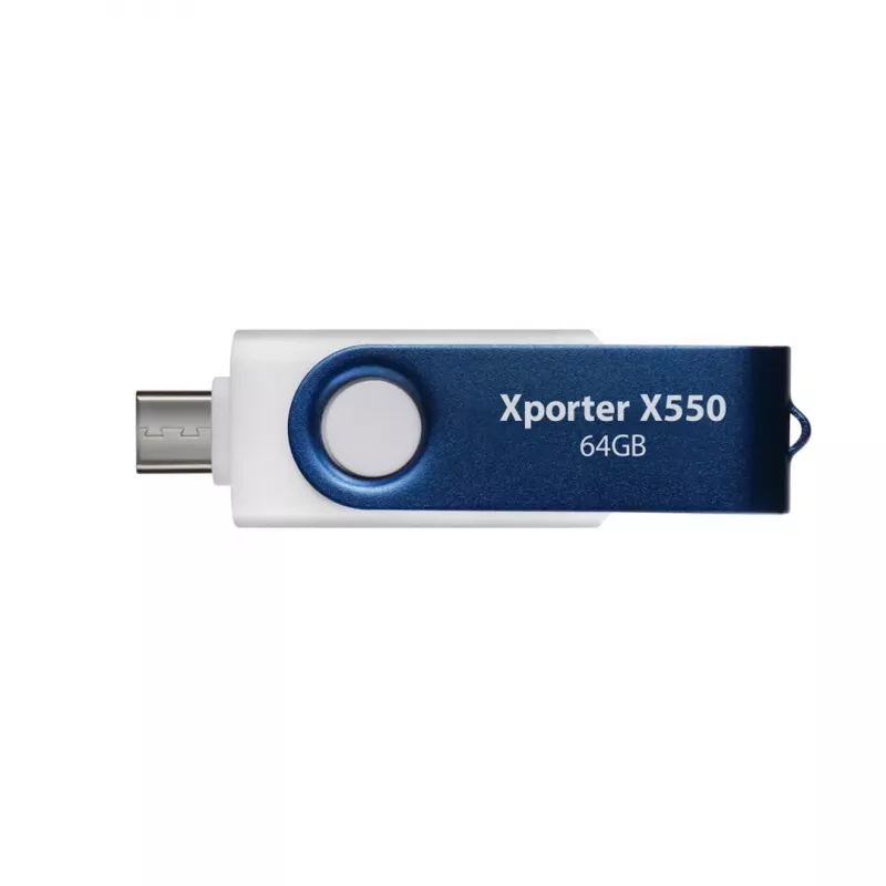 USB-Stick Patriot Memory 64 GB Dual USB A+C PS64GX550AAD Weiß Blau
