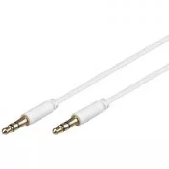 Wentronic Goobay 3,5-mm-Klinken-Verbindungskabel, Weiß, 2 m - Klinkenstecker 3,5 mm (3-polig, Stereo) auf Klinkenstecker 3,5 mm (3-polig, Stereo) (69113)