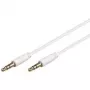 Wentronic Goobay 3,5-mm-Klinken-Verbindungskabel, Weiß, 2 m - Klinkenstecker 3,5 mm (3-polig, Stereo) auf Klinkenstecker 3,5 mm (3-polig, Stereo) (69113)