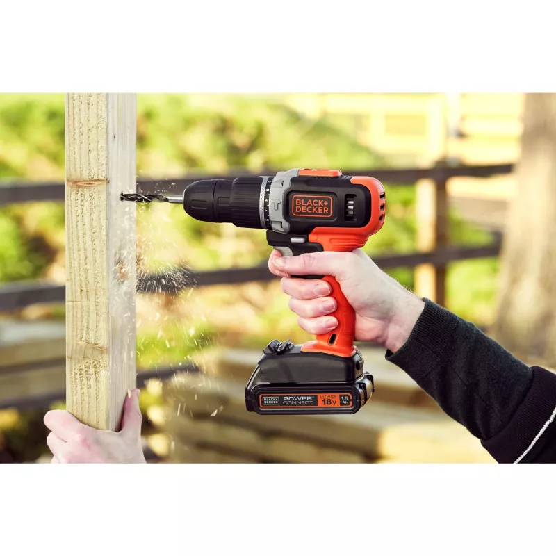 Akku-Schlagbohrschrauber BCKSB02, 18 Volt (orange/schwarz, Lithium-Ionen-Akku 1,5 Ah, Aufbewahrungsbox, 62-teiliges Zubehör-Set)