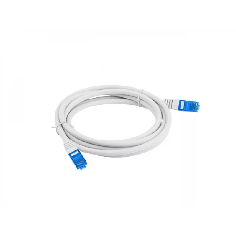 LANBERG Netzwerkkabel RJ-45 auf RJ-45 S/FTP PCF6A-10CC-0050-S, 0,5 m, CCA-Leiter, 500 MHz, LSZH, grau