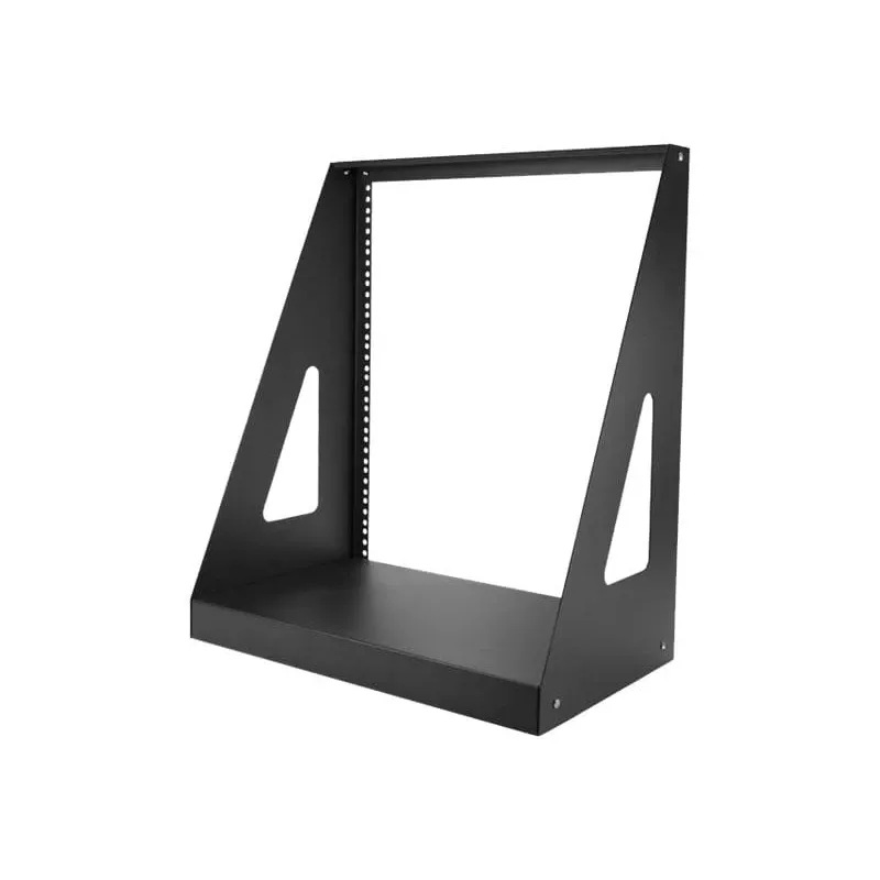 StarTech.com 2-Post 12U Heavy-Duty Desktop-Server-Rack, kleiner offener 19-Zoll-Computer-Rackrahmen, kompaktes Netzwerk-Rack für AV-/Studio-/Daten-/IT-Equipment, TAA-konform – freistehendes Zwei-Pfosten-Rack für Zuhause/Büro