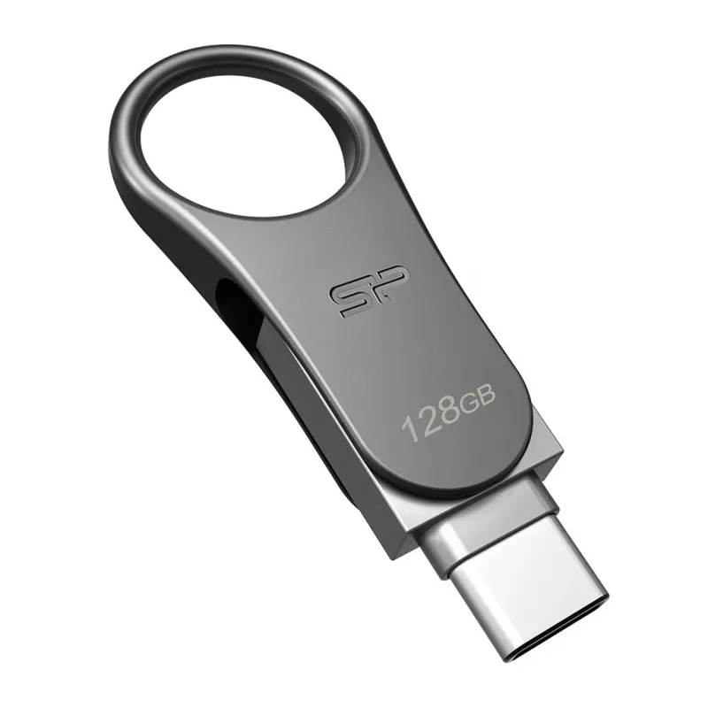 USB-Stick Silicon Power C80 128GB USB 3.2 Gen 1 (Typ-A / Typ-C) Titan