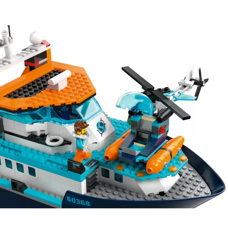Konstruktionsspielzeug LEGO City Arktis-Expeditionsschiff 60368 — 815 Teile, 7+ Jahre, enthält 4 Minifiguren