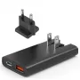 Choetech PD6011 PD65W GaN Slim USB-A+C Mini-Ladegerät (schwarz)