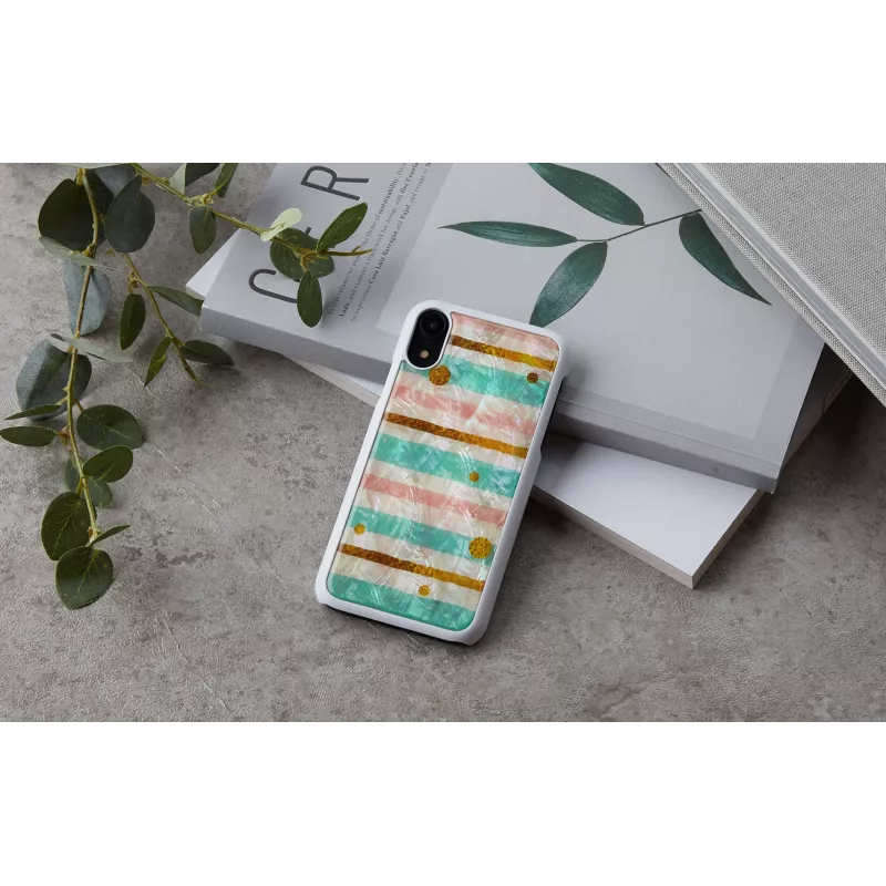 Handyhülle iKins für iPhone XR — mint-schwarze Schutzhülle
