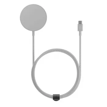 Kabelloses Ladestation native union Snapstand Qi2 Sandstone, Indoor USB-betrieben, 1,5 m Kabel, Hellgrau