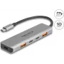 DeLOCK 64302 Laptop-Dockstation Kabelgebunden USB 3.2 Gen 2 Type-C Grau 95W