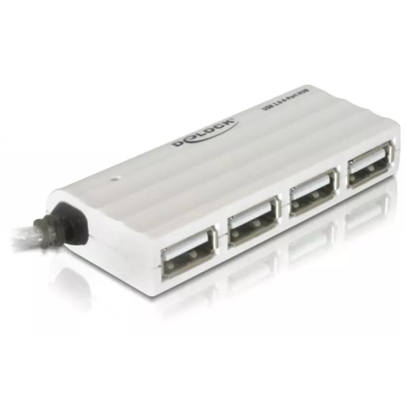 USB-Hub DeLOCK 87445 4-Port extern 480 Mbit/s Weiß