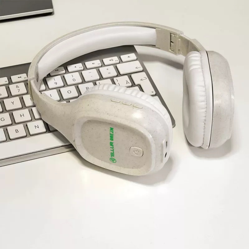 Headphones Tellur Grün Bluetooth Over-Ear Headphones Pulse Foldable Cream TLL511441