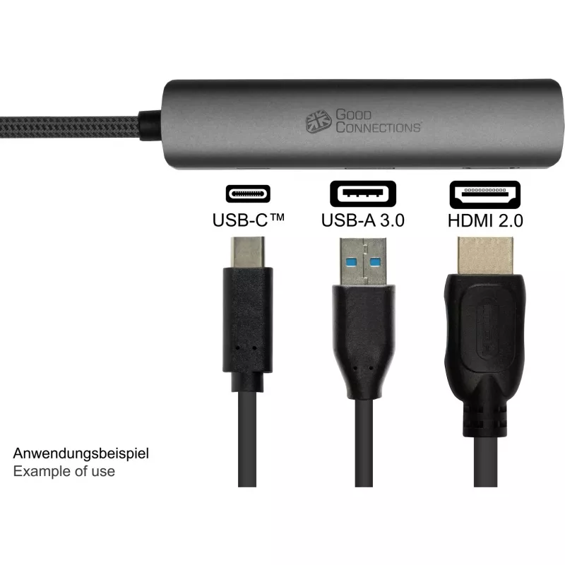 USB Typ-C Hub Alcasa HUB-C002A 5000 Mbit/s HDMI USB 3.0