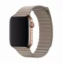 Leder-Loop-Armband für Apple Watch 44 mm — Devia Elegant Stone, Ledermagnetverschluss