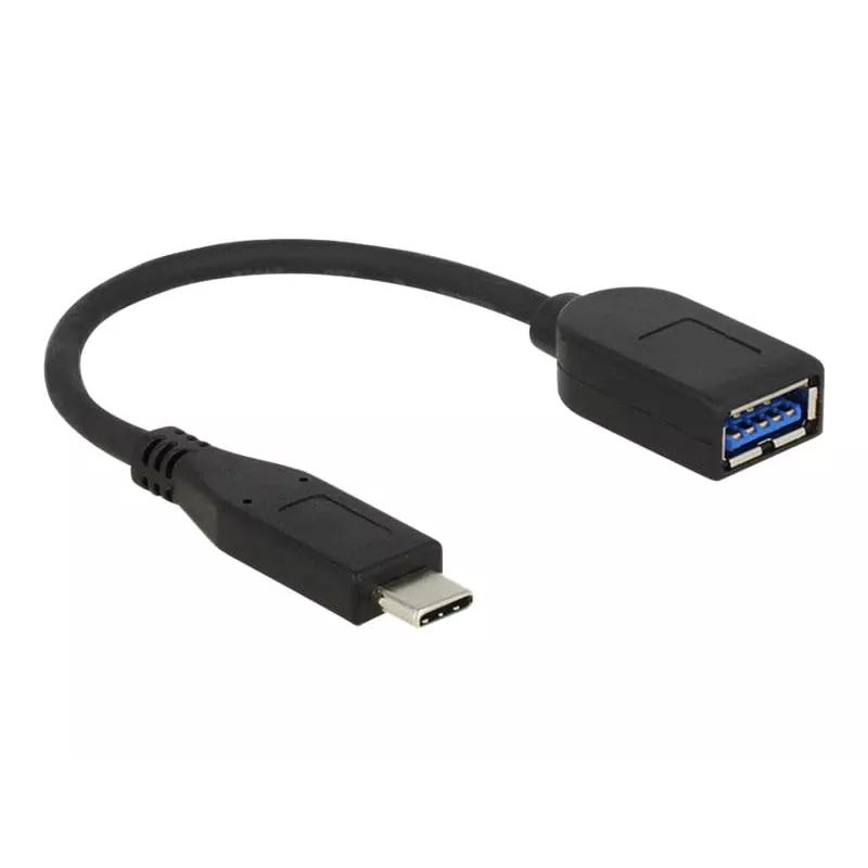 USB-Kabel DeLOCK USB 3.1 Gen 2 Type-C/Typ-A 0,1 m Schwarz
