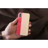 Smartphone-Hülle man and wood für iPhone X/XS — pink pie white