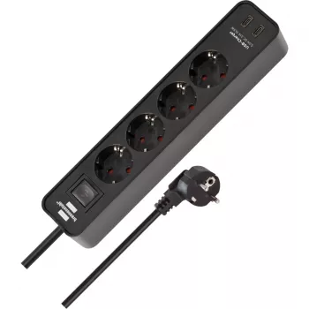Power Extension Brennenstuhl 1153240106 1,5m 4 AC Outlets Indoor Schwarz