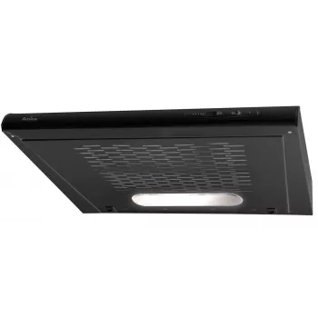 Einbau-Dunstabzugshaube AMICA OSC6212B, 600 mm, max. Abluftleistung 163 m³/h, Aluminium-Fettfilter, LED, 3 Stufen
