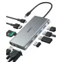USB-C Hub Aukey CB-C89 10-in-1 mit RJ45 1000Mbps, HDMI 4K, mehreren Anschlüssen