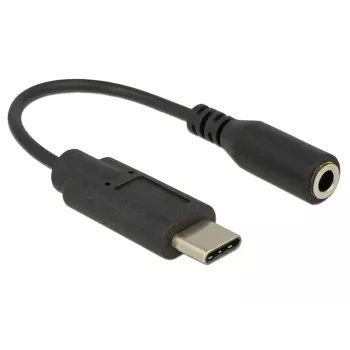 Delock Audio-Adapter - 24 pin USB-C (M) auf Miniklinke Stereo 3,5 mm (W)