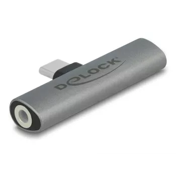 DeLOCK 64186 Kabel-Adapter USB Typ-C auf USB Typ-C + 3,5 mm Grau