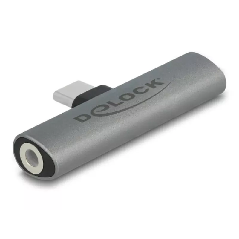 DeLOCK 64186 Kabel-Adapter USB Typ-C auf USB Typ-C + 3,5 mm Grau