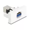 Keystone-Modul DELOCK 90910 – flacher USB-A-Anschluss, weiß, 45×22,5×42,6 mm