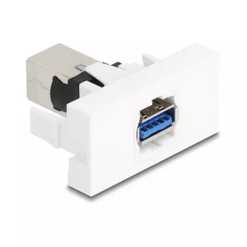 Keystone-Modul DELOCK 90910 – flacher USB-A-Anschluss, weiß, 45×22,5×42,6 mm
