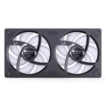 Jonsbo ZB-240BR 120mm Reverse Blade ARGB PWM 2er-Pack Gehäuselüfter - Schwarz