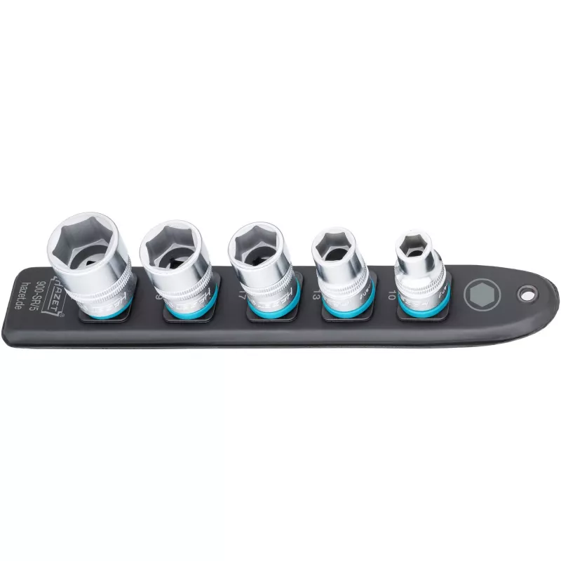 Steckschlüssel-Satz Hazet 900-SR/5 1/2 Zoll Antrieb Sechskant-Steckschlüssel SW 10–22, 5-teilig