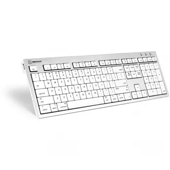 Tastatur Logickeyboard SKB-CWMU-UK Office USB QWERTY UK English Silber Weiß
