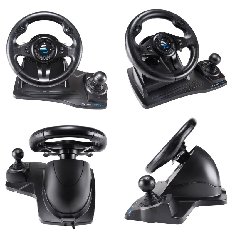 Subsonic SA5596-NG Gaming-Controller Schwarz USB-Lenkrad Pedale 270°