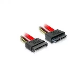 SATA-Kabel Slimline Stecker auf Buchse DeLOCK 84374 0,3m Schwarz