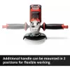 Professioneller Akku-Winkelschleifer AXXIO, 18 Volt (Rot/Schwarz, ohne Akku und Ladegerät)